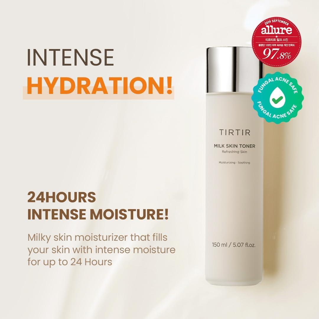 Daily Hydration Set - Milk Skin Toner + SOS Serum, Rice Bran Extract, Chamomile, Radiant Glow | Fragrance Free, Mineral Oil Free, Fungal Acne Safe…