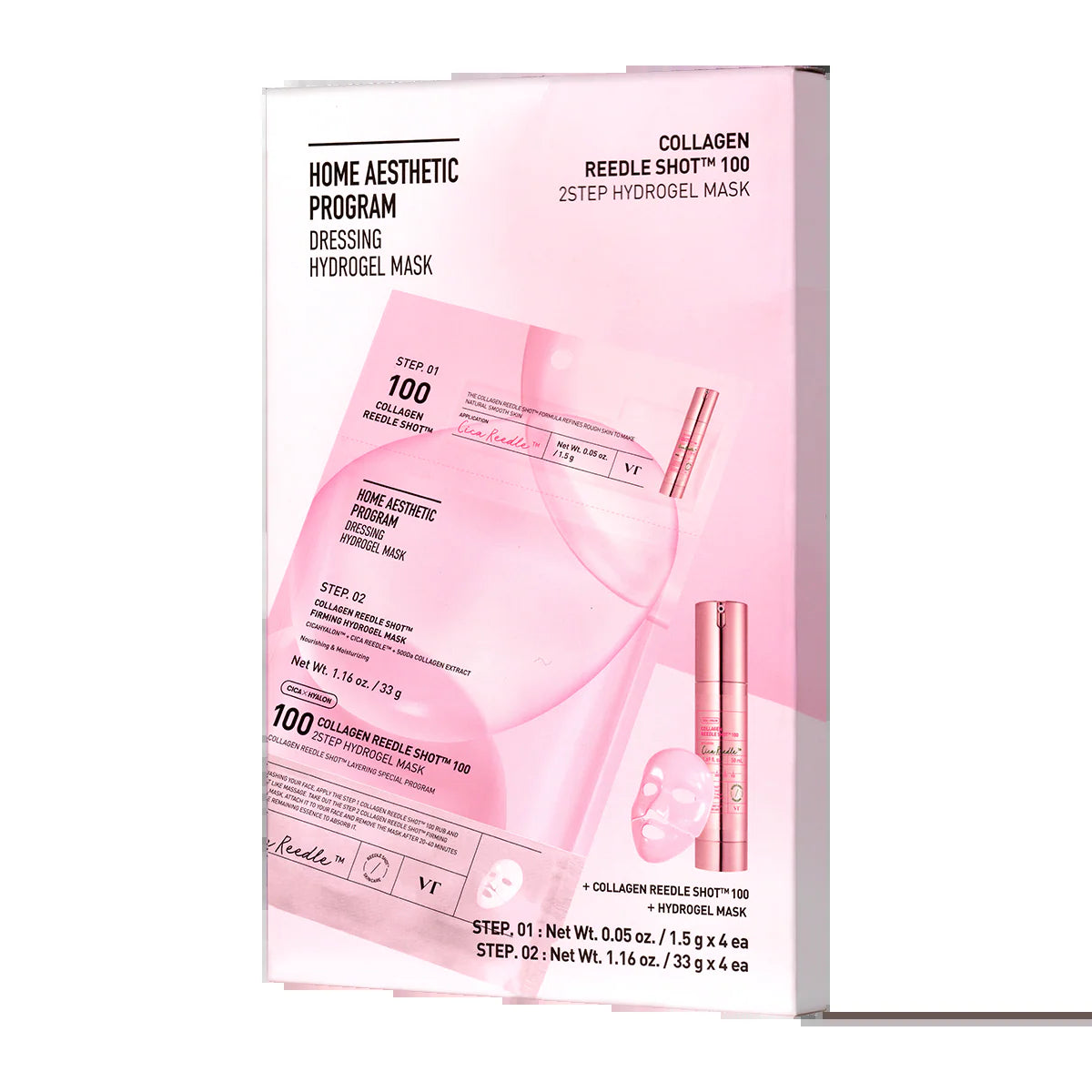 Collagen Reedle Shot 100 2 Step Mask - Set of 4