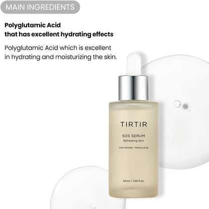 Daily Hydration Set - Milk Skin Toner + SOS Serum, Rice Bran Extract, Chamomile, Radiant Glow | Fragrance Free, Mineral Oil Free, Fungal Acne Safe…