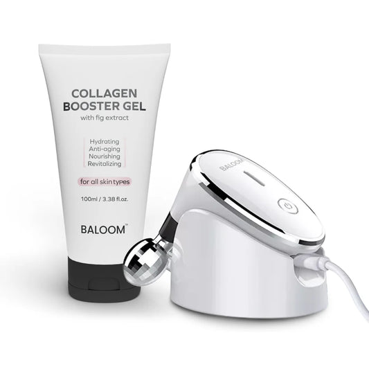 Facial Massager + Collagen Booster Gel 100Ml Set