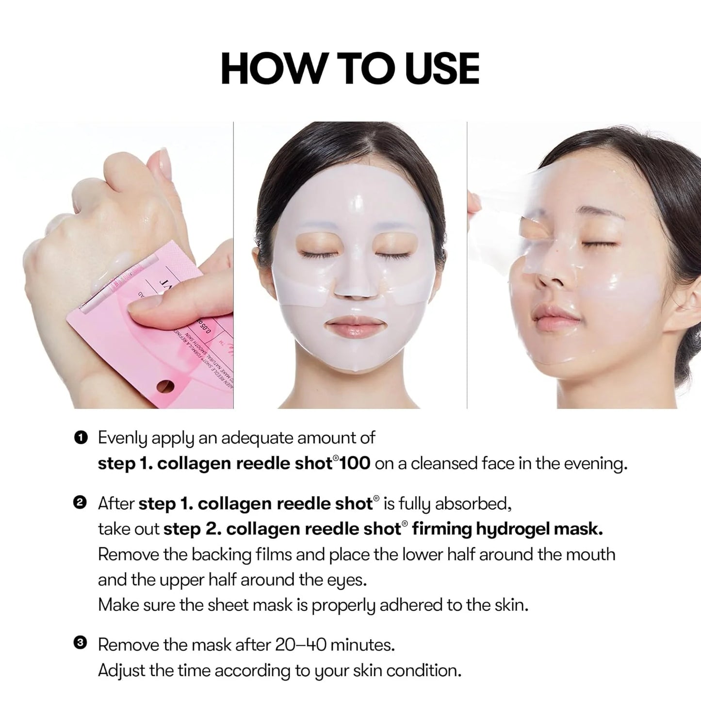 Collagen Reedle Shot 100 2 Step Mask - Set of 4